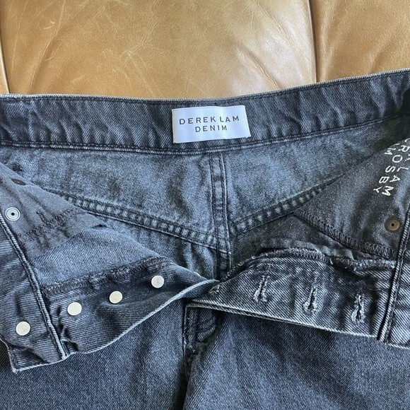 Derek Lam denim 10 Crosby black high waist cutoff drew shorts woman's size 27 - Picture 9 of 9